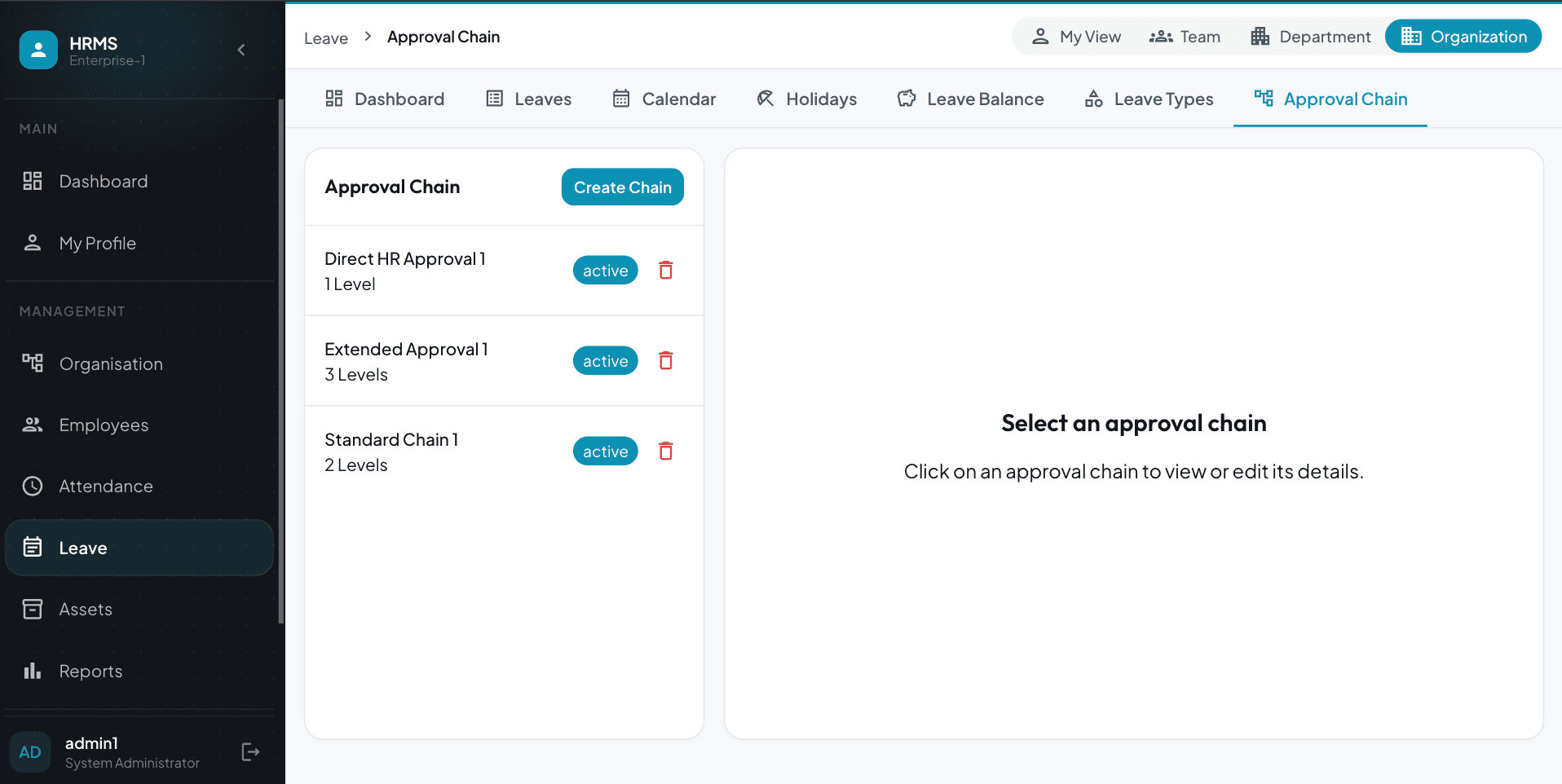 Approval Chains product screenshot