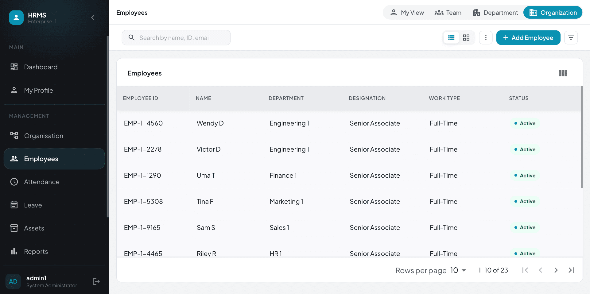 People & Teams product screenshot