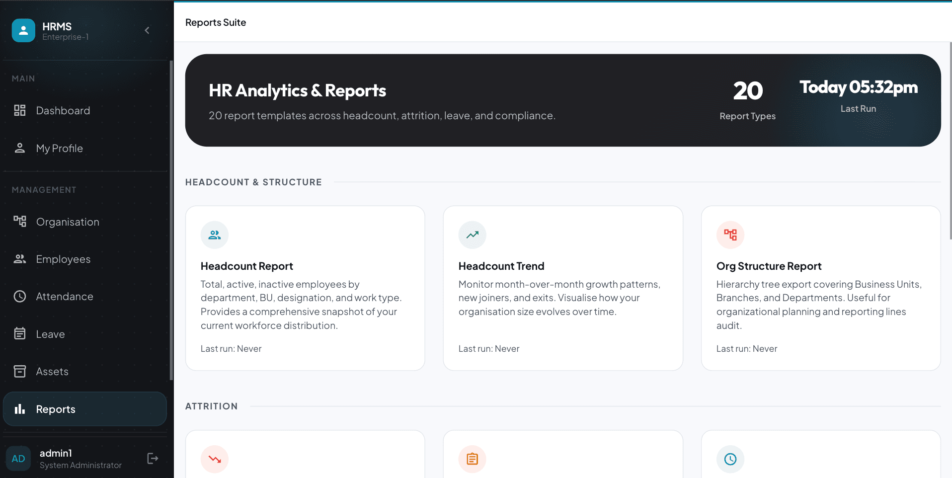 Reports product screenshot